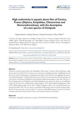 Diptera, Empididae, Clinocerinae and Hemerodromiinae), with the Description of a New Species of Chelipoda