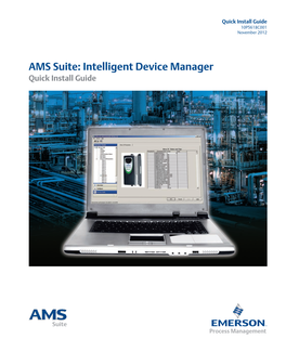 Quick Install Guide: AMS Suite Intelligence Device Manager (V12.0)