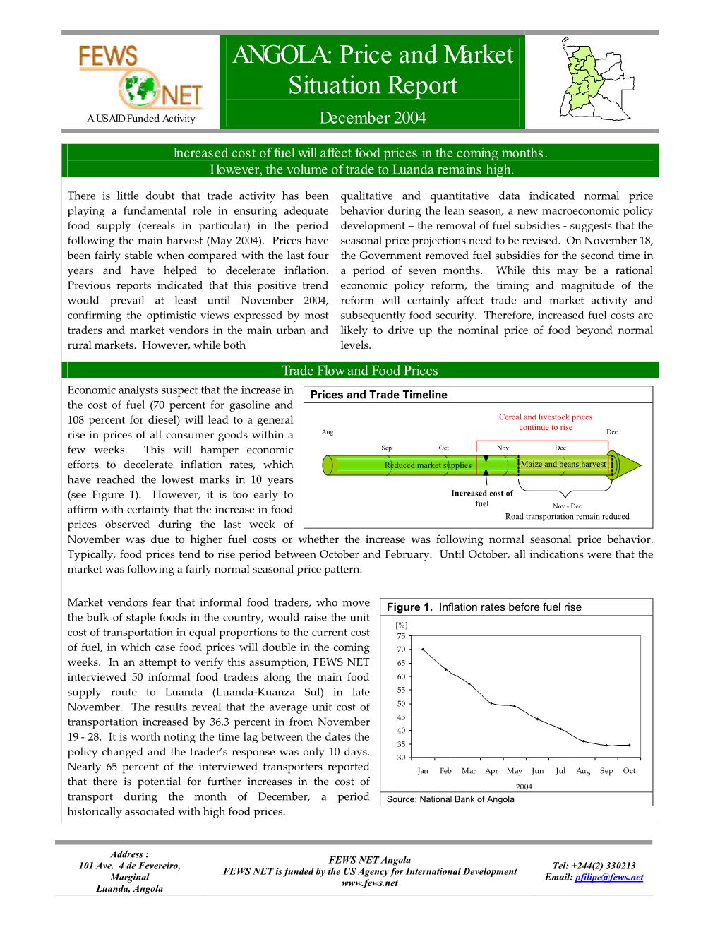 ANGOLA: Price and Market Situation Report