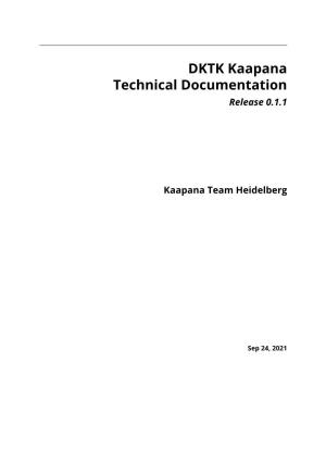 DKTK Kaapana, Technical Documentation