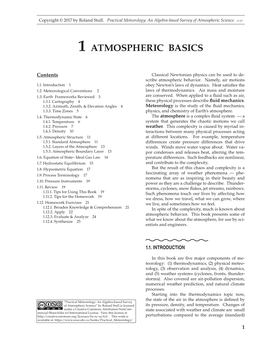 1. Atmospheric Basics