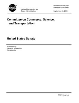 Committee on Commerce, Science, and Transportation United States