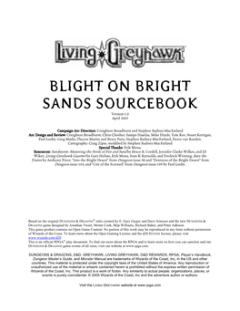 Blight on Bright Sands Sourcebook Page 2