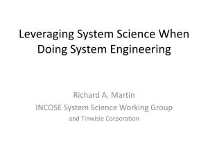 Leveraging System Science When Doing System Engineering