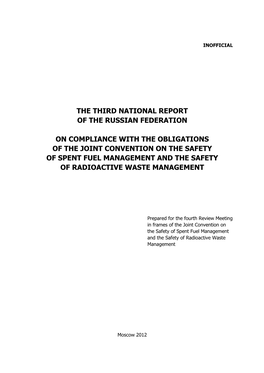 The Third National Report of the Russian Federation On
