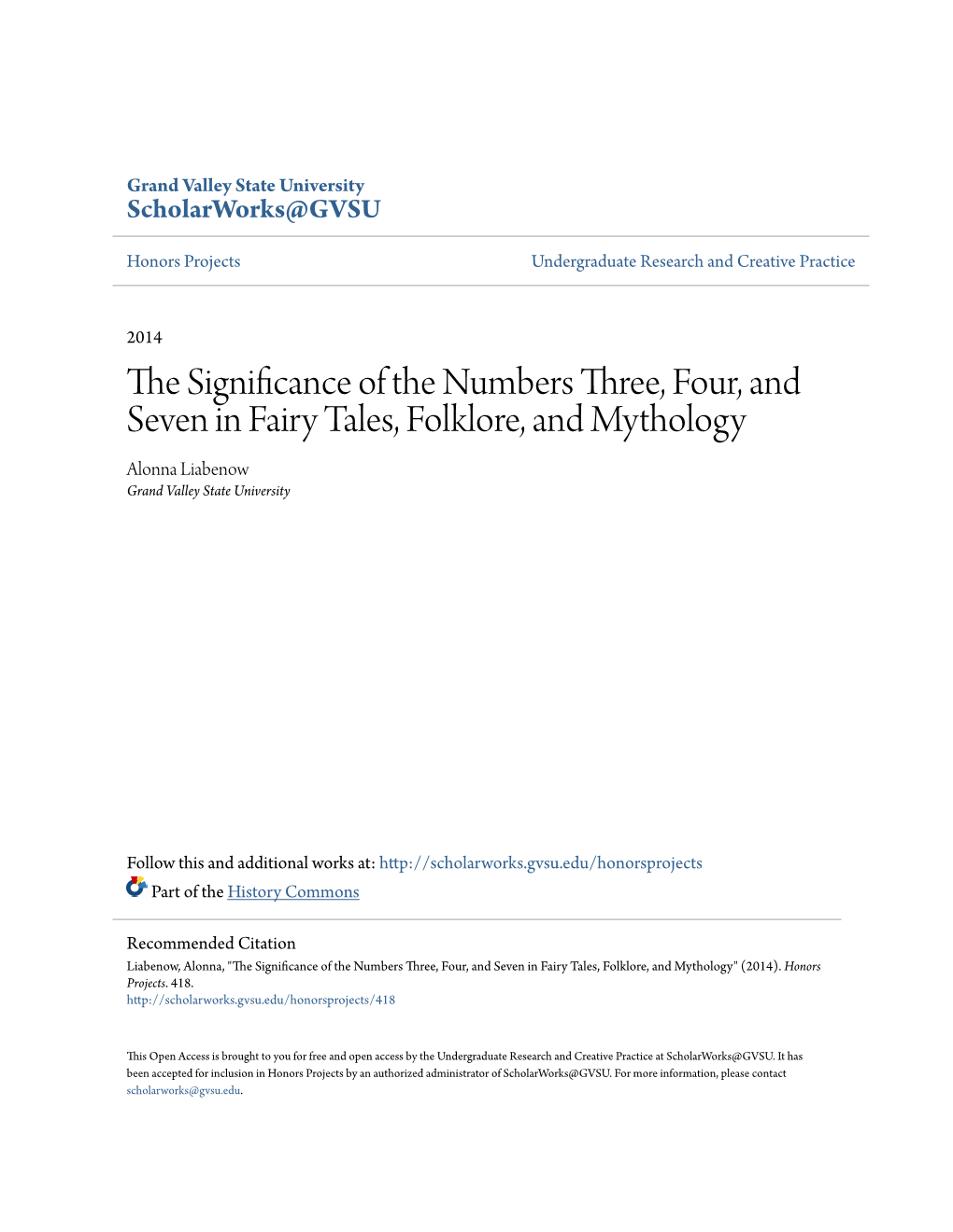 The Significance of the Numbers Three, Four, and Seven in Fairy Tales, Folklore, And