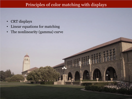 Principles of Color Matching with Displays