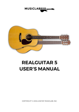 Realguitar 5 User's Manual
