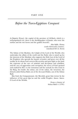 Before the Turco-Egyptian Conquest
