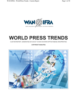 World Press Trends - Custom Report Page 1 of 30