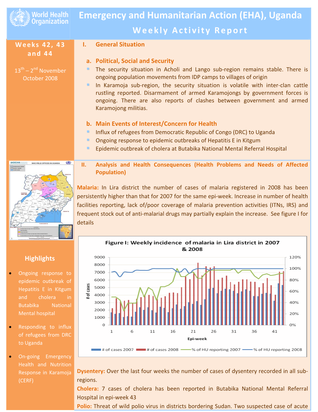 Emergency and Humanitarian Action (EHA), Uganda