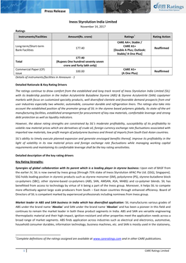 Press Release Ineos Styrolution India Limited