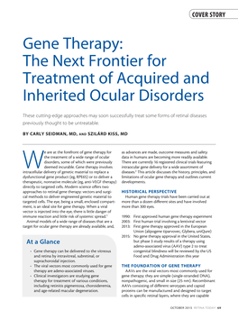 Gene Therapy: the Next Frontier for Treatment of Acquired and Inherited Ocular Disorders
