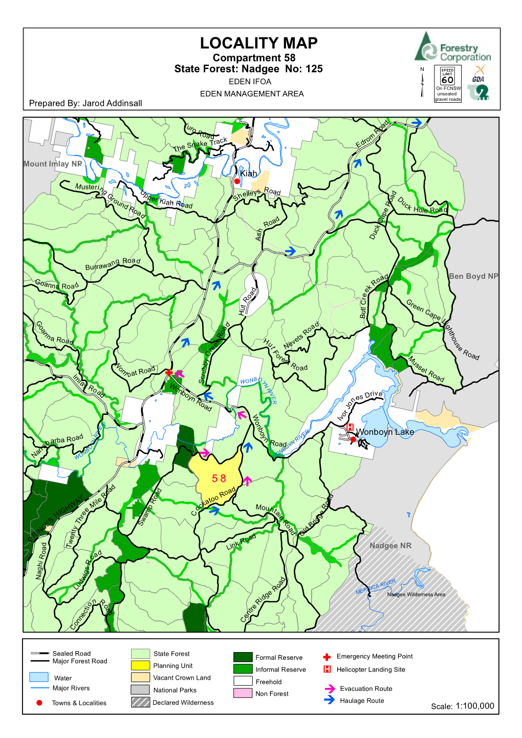 Nadgee State Forest Compartment 58 Harvest Plan