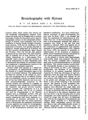 Bronchography with Hytrast