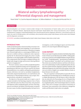 Bilateral Axillary Lymphadenopathy: Differential Diagnosis and Management