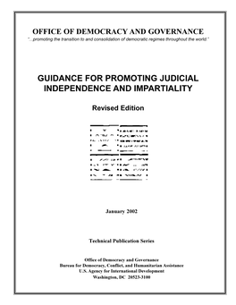 Guidance for Promoting Judicial Independence and Impartiality