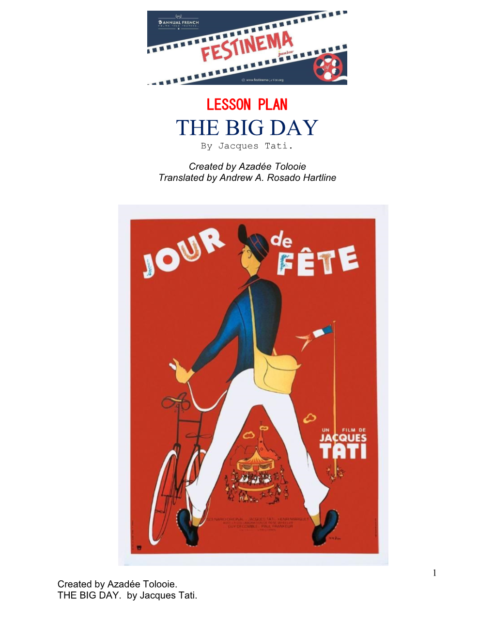 THE BIG DAY by Jacques Tati