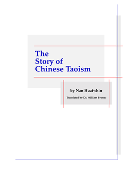 The Story of Chinese Taoism by Nan Huai-Chin