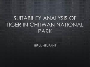 Suitability Analysis of Tiger in Chitwan National Park 12/26/2016 2 GPS DATA