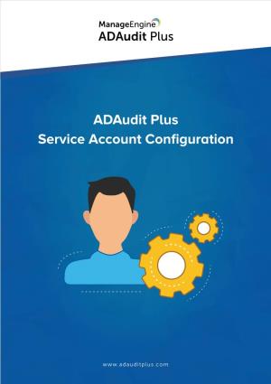 Adaudit Plus Service Account Configuration
