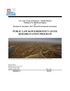 Public Law 84-99 Emergency Levee Rehabilitation Program