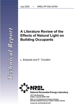 A Literature Review of the Effects of Natural Light on Building Occupants