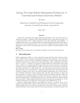 Solving Two-Stage Robust Optimization Problems by a Constraint-And-Column Generation Method