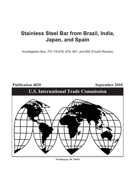 Stainless Steel Bar from Brazil, India, Japan and Spain