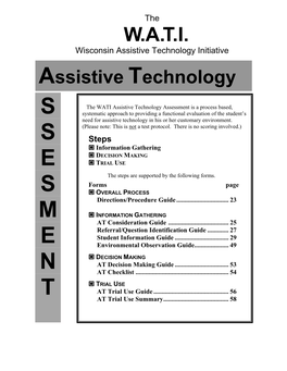 WATI Assistive Technology Assessment