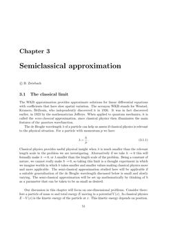 Semiclassical Approximation