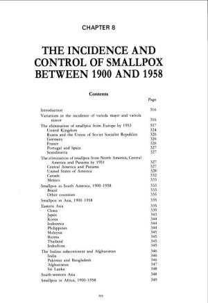 The Incidence and Control of Smallpox Between 1900 and 1958