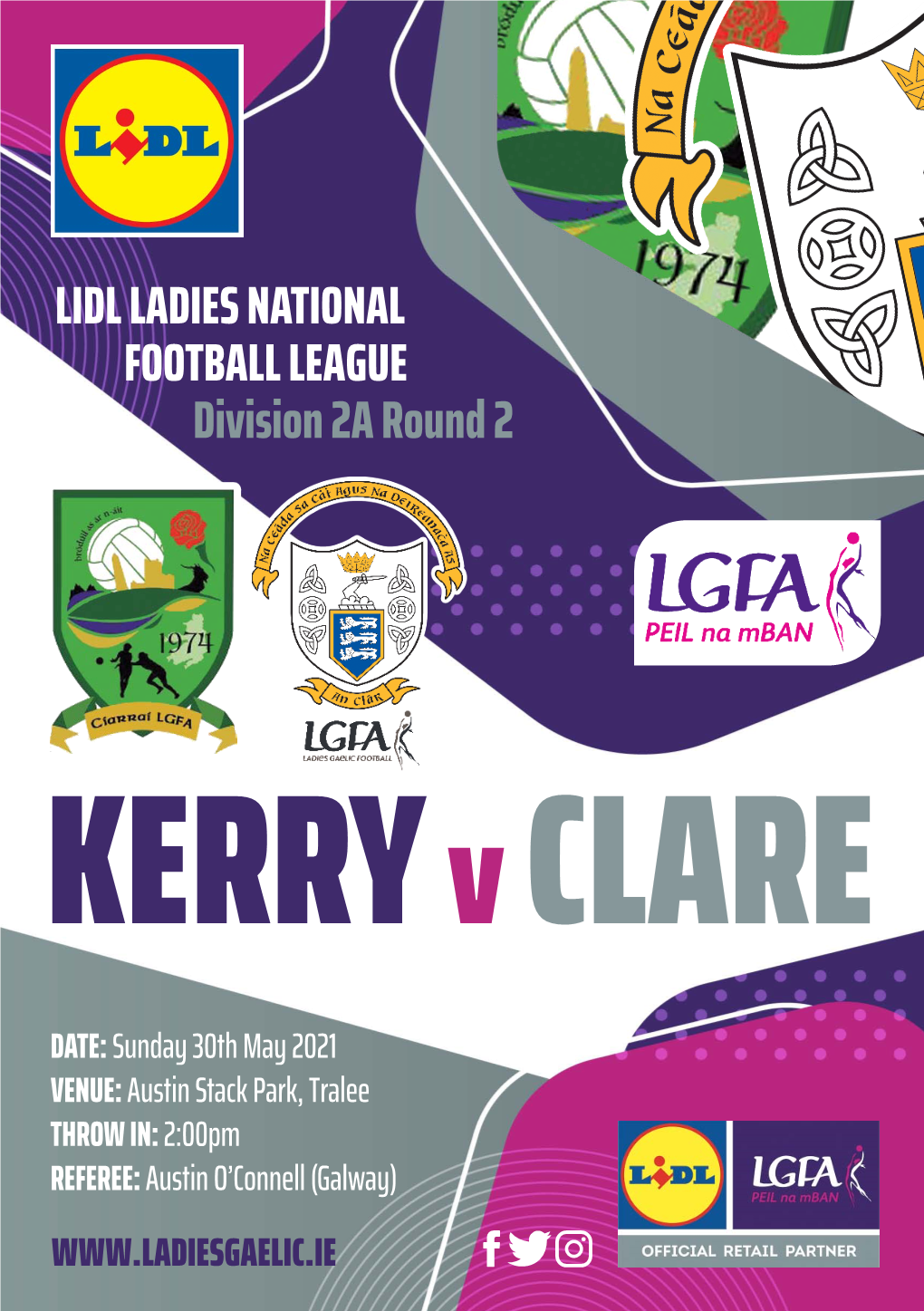 LIDL LADIES NATIONAL FOOTBALL LEAGUE Division 2A Round 2