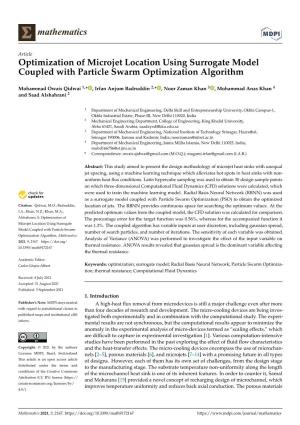 Optimization of Microjet Location Using Surrogate Model Coupled with Particle Swarm Optimization Algorithm