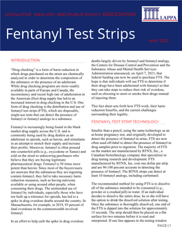 Fentanyl Test Strips MAY 2021