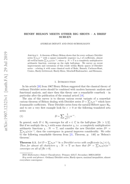 Arxiv:1907.12323V1 [Math.FA]