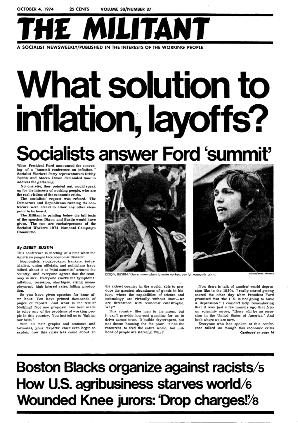 Socialists Answer Ford 'Summit'
