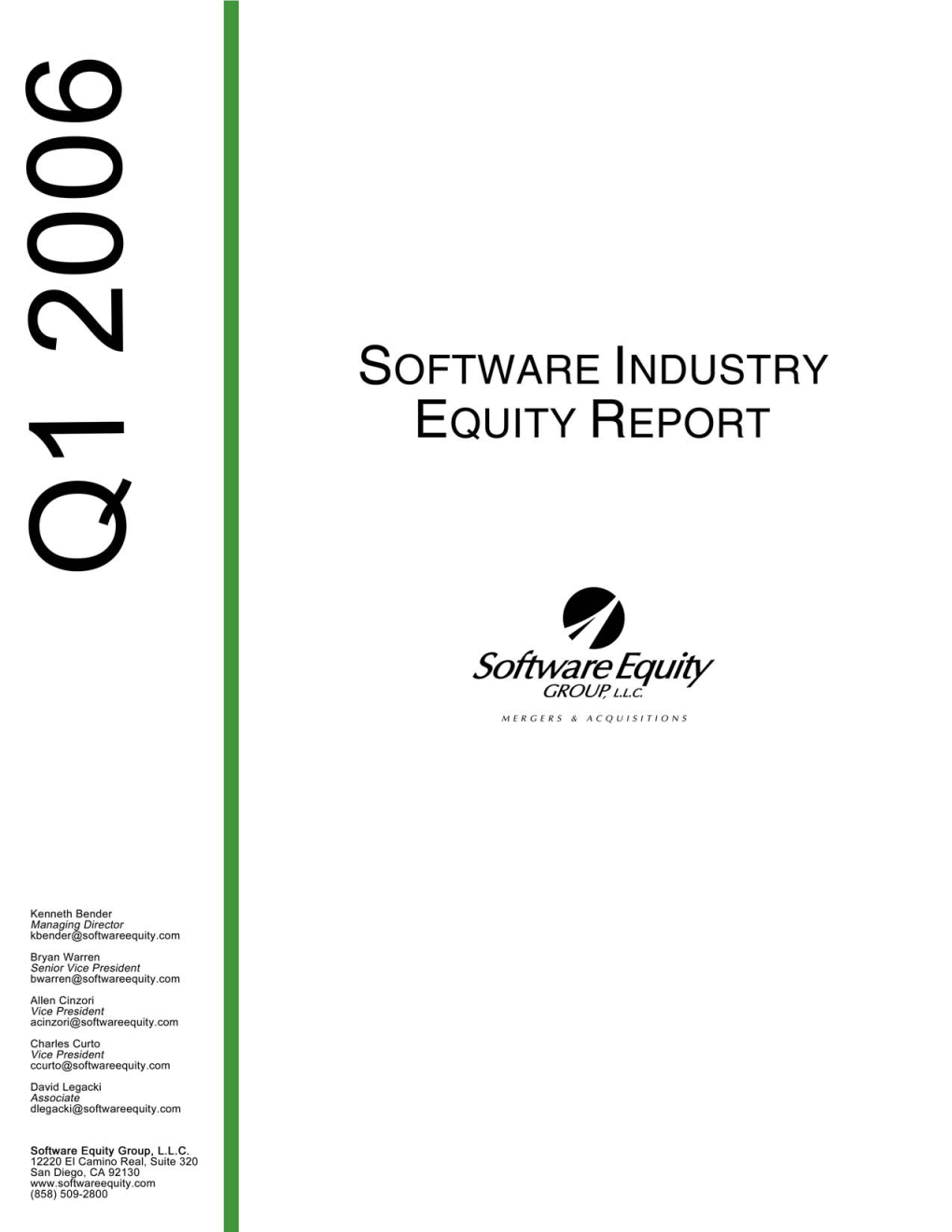 1Q06 Software Industry Equity Report