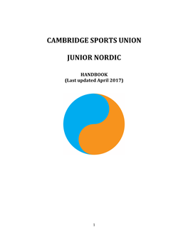 Cambridge Sports Union Junior Nordic