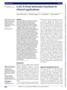 LAG-3: from Molecular Functions to Clinical Applications