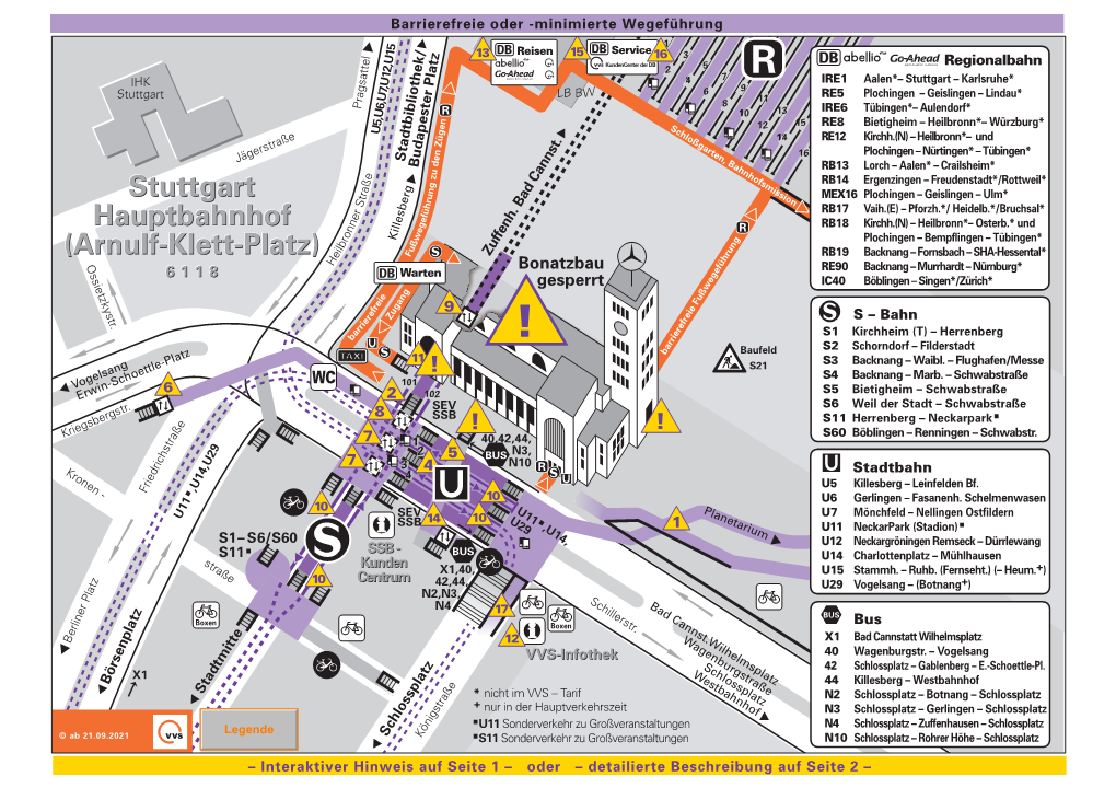 (Arnulf-Klett-Platz) Stuttgart Hauptbahnhof