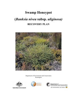 Banksia Nivea Subsp. Uliginosa) RECOVERY PLAN