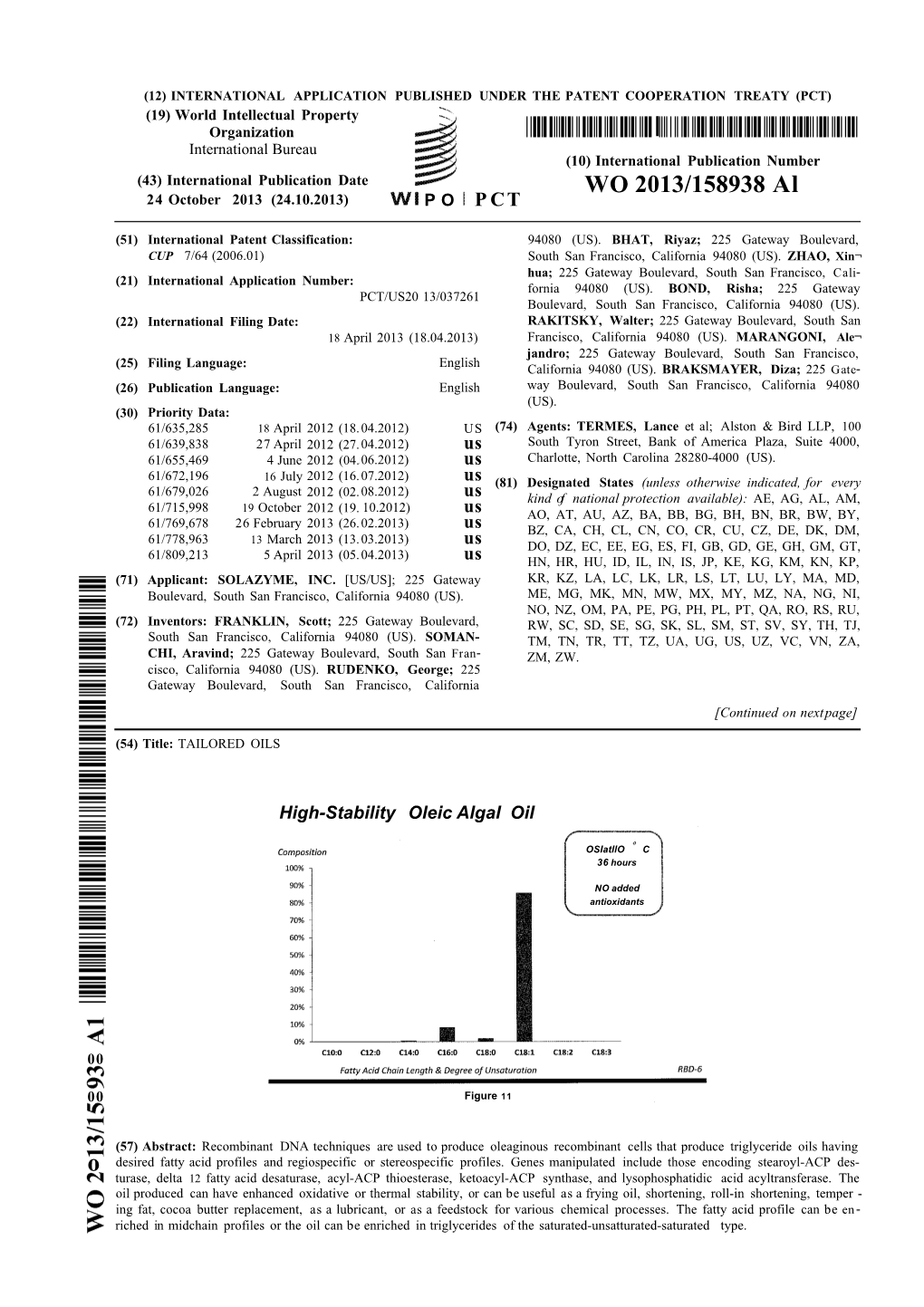 WO 2013/158938 Al 24 October 2013 (24.10.2013) P O P CT