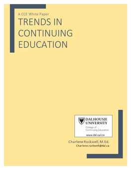 Trends in Continuing Education