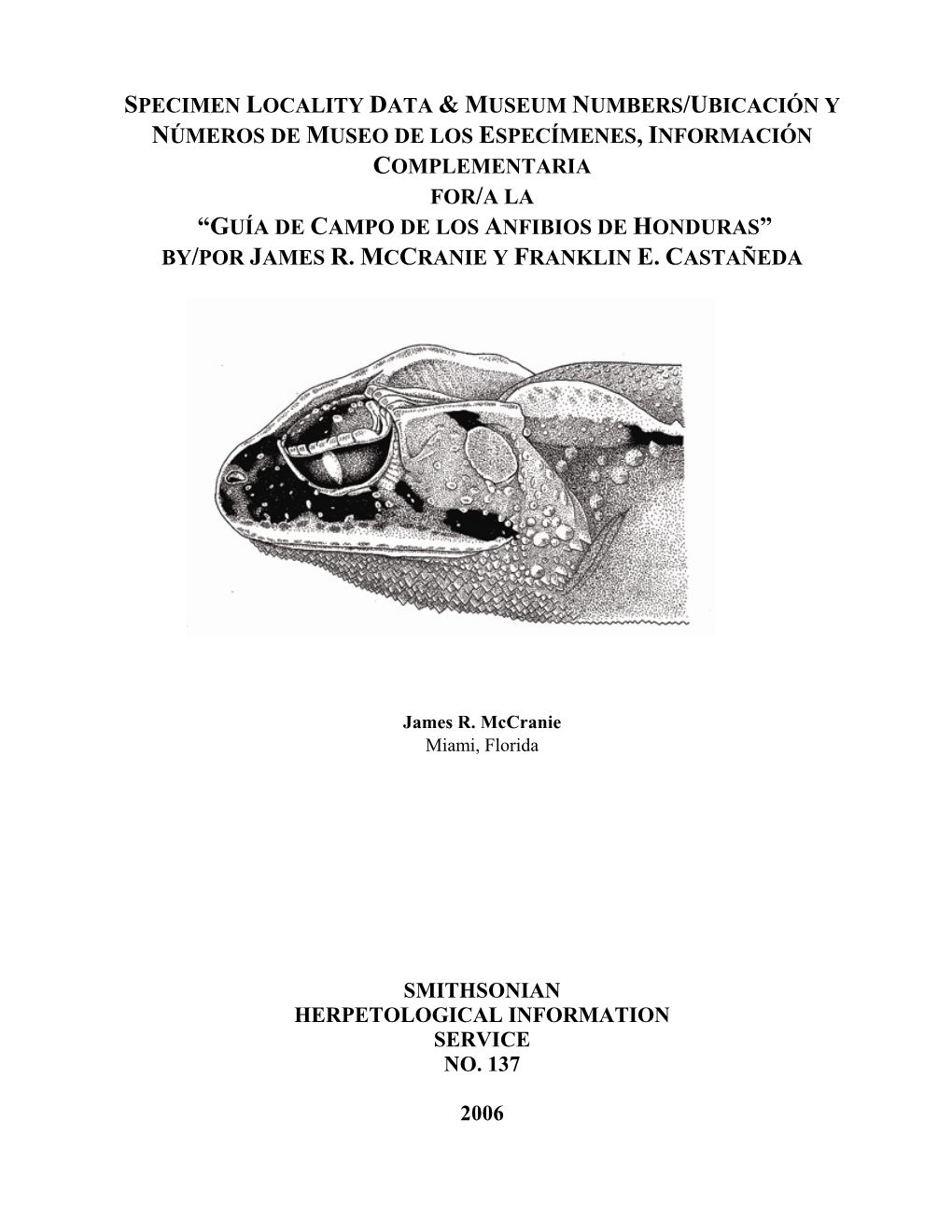 Specimen Locality Data & Museum