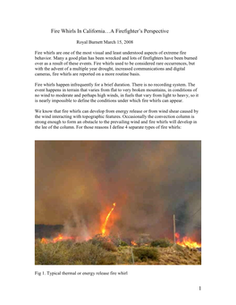 Fire Whirls in California…A Fireman's Perspective