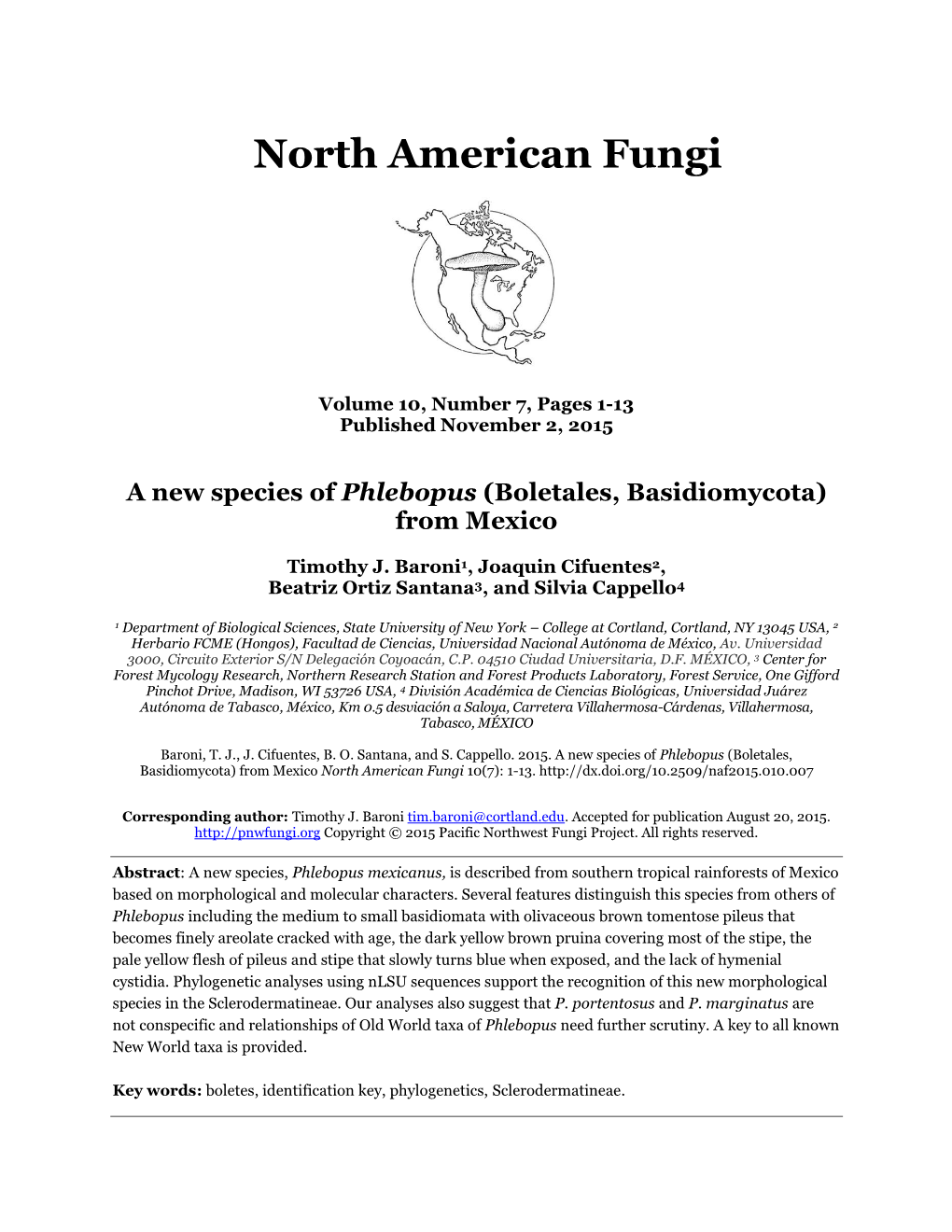 A New Species of Phlebopus (Boletales, Basidiomycota) from Mexico