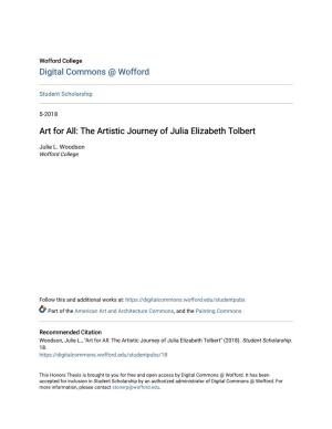 The Artistic Journey of Julia Elizabeth Tolbert