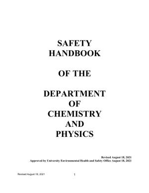 Safety Handbook of the Department of Chemistry and Physics