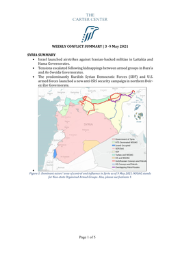 9 May 2021 SYRIA SUMMARY • Israel Launched